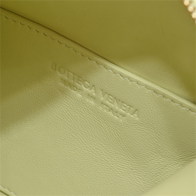 BV Mini Bauletto Bowling Bag In Lambskin Leather Ice Cream Color