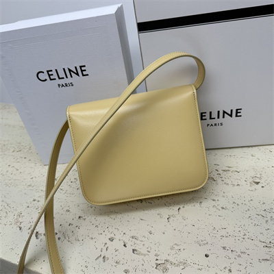 Celine Teen Classic Box Bag In Pollen Box Calfskin Leather