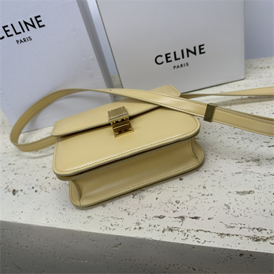 Celine Teen Classic Box Bag In Pollen Box Calfskin Leather