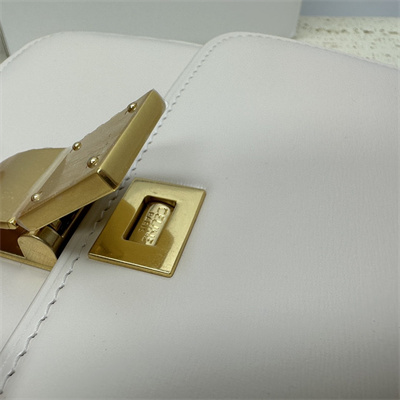 Celine Teen Classic Box Bag In Chalk Box Calfskin Leather