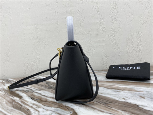 Celine Nano Belt Bag In Black Grained Calfskin