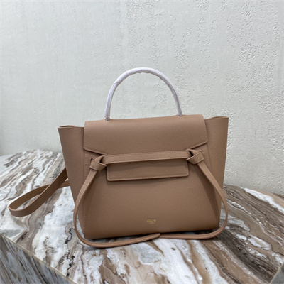 Celine Micro Belt Bag In Light Brown Grained Calfskin