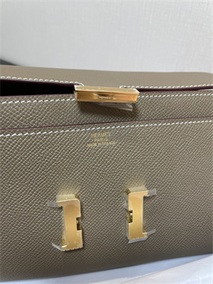 Constance To Go Wallet Epsom Leather Gold Tone Metal In Etoupe Color HS