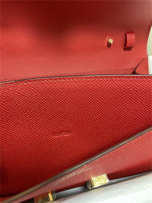 Constance To Go Wallet Epsom Leather Gold Tone Metal In Red Color HS