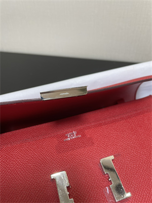 Constance To Go Wallet Epsom Leather Silver Tone Metal In Red Color HS