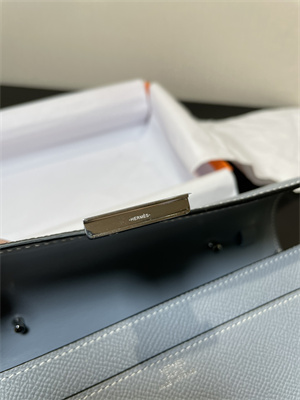 Constance To Go Wallet Epsom Leather Silver Tone Metal In Bleu Lin Color HS