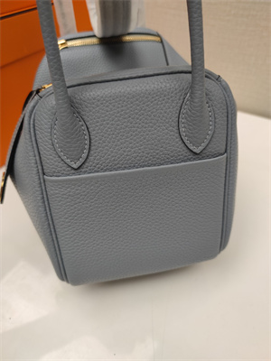 Lindy Bag Taurillon Clemence Leather 26/30CM Gold/Silver Tone Metal In Bleu Lin Color HS