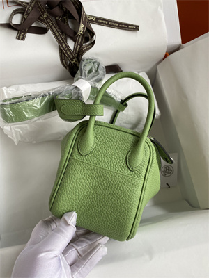Lindy Mini Bag Taurillon Clemence Leather Gold/Silver Tone Metal In Vert Criquet Color HS