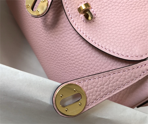 Lindy Mini Bag Calfskin Leather Gold/Silver Tone Metal In Rose Confetti Color