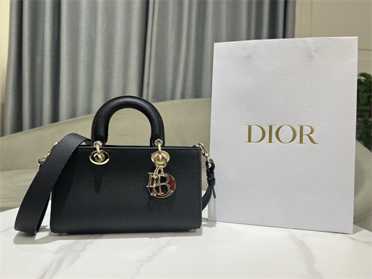 CD Lady D-Sire Small My ABCDior Bag Bull Leather Black