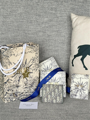 CD 30 Montaigne Trifold Wallet Gray Dior Oblique Jacquard