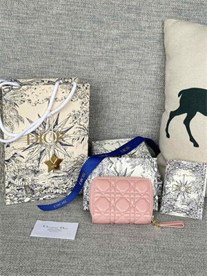 CD Caro Scarlet Wallet Supple Cannage Lambskin Pink S5032