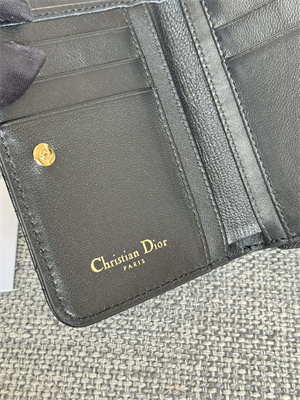 CD Caro Scarlet Wallet Supple Cannage Lambskin Black S5032