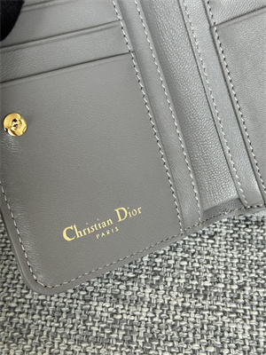 CD Caro Scarlet Wallet Supple Cannage Lambskin Grey S5032