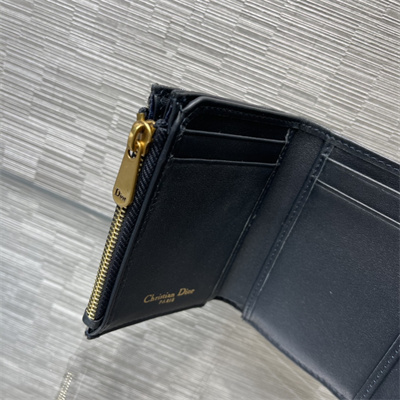 CD Saddle Lotus  Wallet Blue Dior Oblique Jacquard