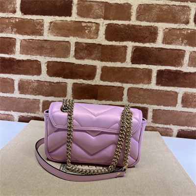 Gucci GG MARMONT Small  Shoulder Bag Pink iridescent 446744
