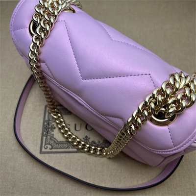 Gucci GG MARMONT Small  Shoulder Bag Pink iridescent 446744
