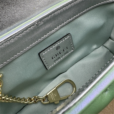 Gucci GG MARMONT  MINI BAG Lt Green iridescent 476433