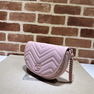 Gucci GG MARMONT MATELASS?? CHAIN MINI BAG Light Pink 746431