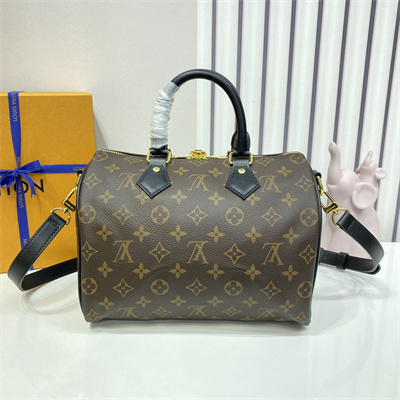 L.V Speedy Bandoulière 25 Monogram Canvas Black Strap M41113