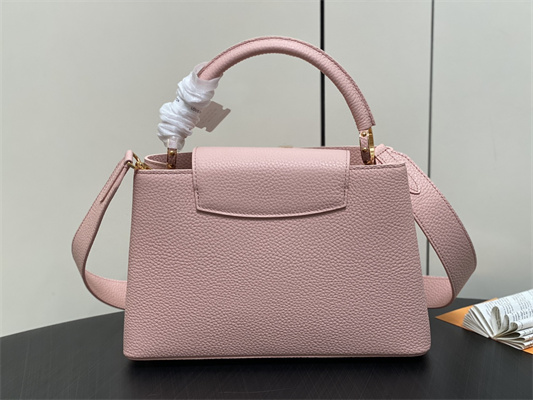 L.V Capucines MM Bag Taurillon Leather Rose Pink M23792