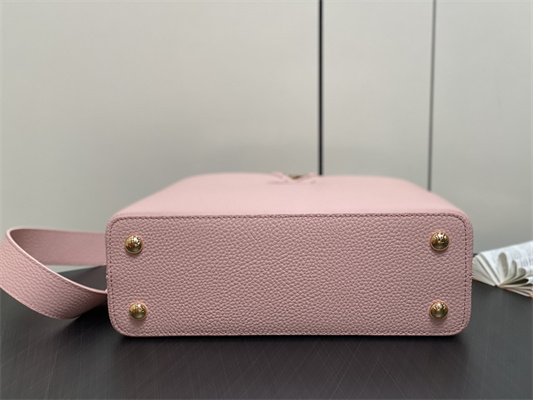 L.V Capucines MM Bag Taurillon Leather Rose Pink M23792