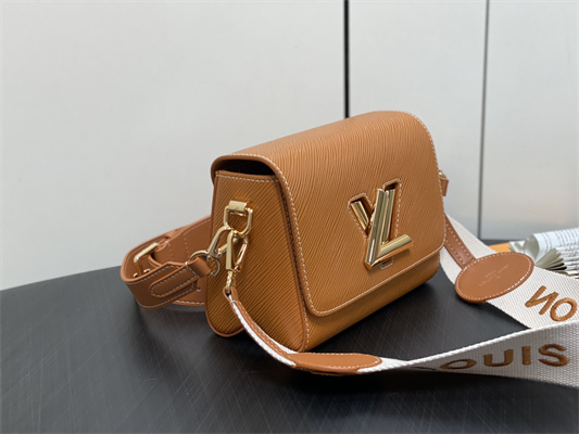 L.V Twist PM Bag With Strap EPI Leather Cognac M24758