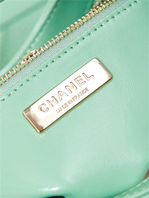 Chanel 31 Mini Shopping Bag  Lambskin & Gold-Tone Metal Green AS4133