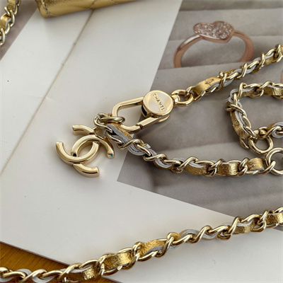 Chanel Belt bag With Chain Metallic Lambskin Gold Tone Metal Gold Color A81081