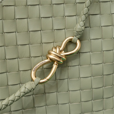 BV Large Andiamo Top handle bag Lambskin Leather Travertine