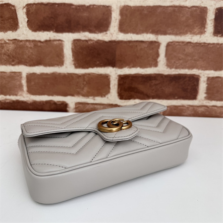 Gucci GG MARMONT Mini Bag With Card Case Light Grey/Green 751526