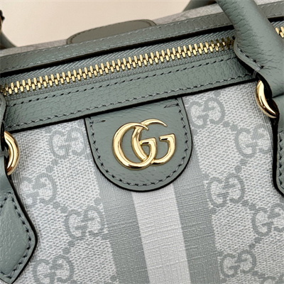 Gu.cci Ophidia GG Small Top Handle Bag Grey Blue 772061