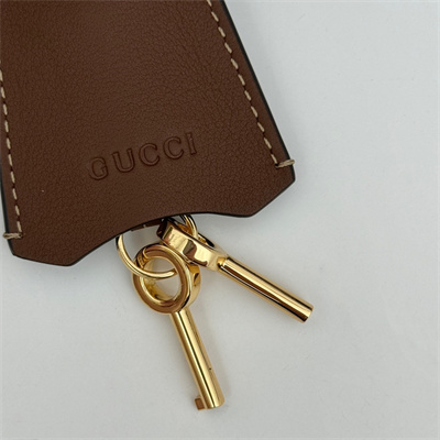 Gu.cci Padlock Small Shoulder Bag Beige and ebony GG Supreme canvas Brown Leather Trim 811705