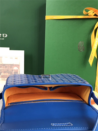 Belvedere PM Bag Goyardine Canvas & Decize Taurillon Leather Sky Blue