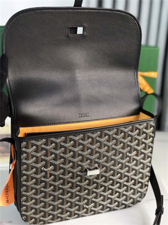 Belvedere MM Bag Goyardine Canvas & Decize Taurillon Leather black