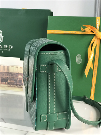 Belvedere MM Bag Goyardine Canvas & Decize Taurillon Leather Green