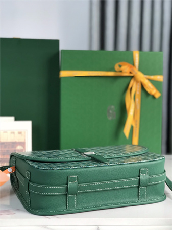 Belvedere MM Bag Goyardine Canvas & Decize Taurillon Leather Green