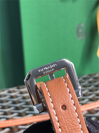 Belvedere MM Bag Goyardine Canvas & Decize Taurillon Leather Black-Tan