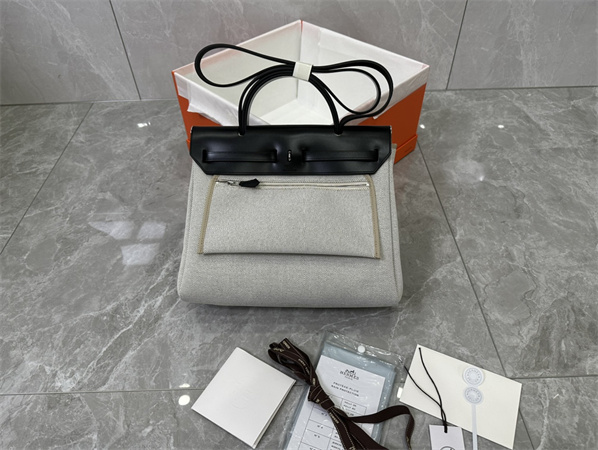 Her.mes Herbag 31 Canvas and Calfskin