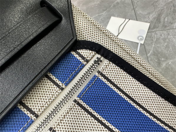 Her.mes Herbag 31 Canvas and Calfskin With Stripe Printing