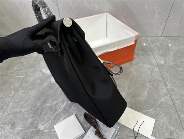 Her.mes Herbag Backpack Canvas and Calfskin