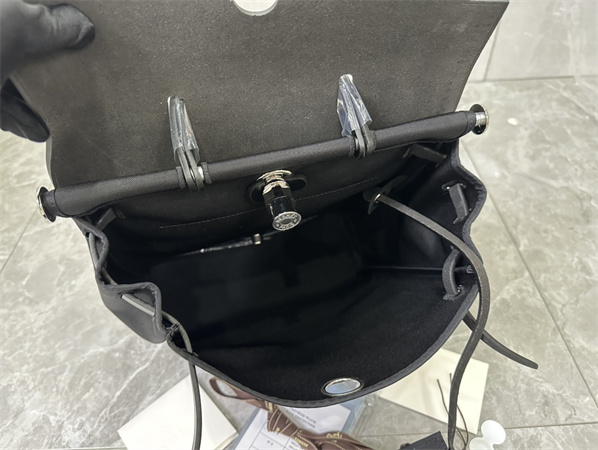 Her.mes Herbag Backpack Canvas and Calfskin
