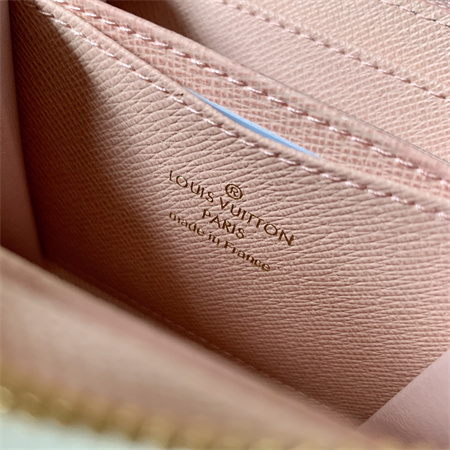 LV Zippy Coin Purse Damier Azur Canvas inside Pink N60229