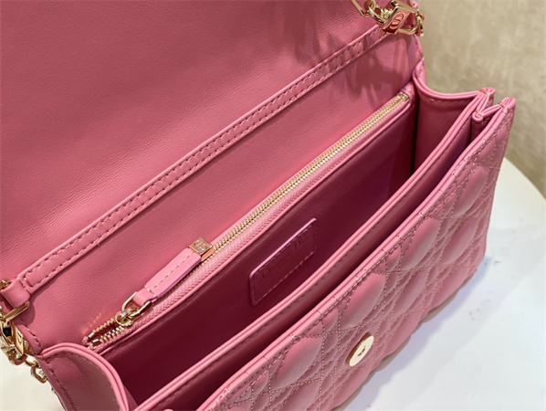 CD Miss Dior Top Handle Bag Cannage Lambskin Pink