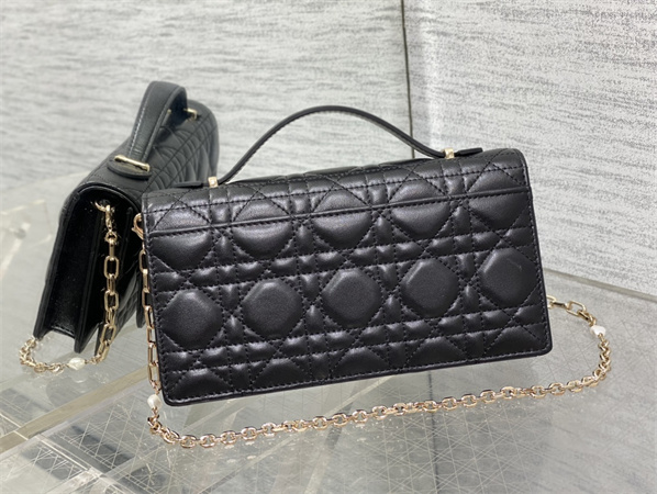 CD Miss Dior MINI Top Handle Bag Cannage Lambskin