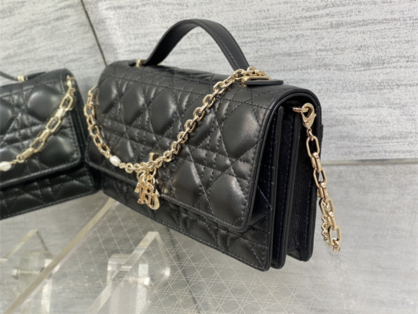 CD Miss Dior MINI Top Handle Bag Cannage Lambskin