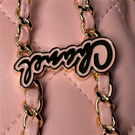 Chanel Backpack Shiny Lambskin Gold Tone Metal Pink AS4810