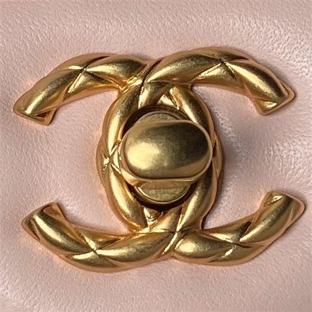 Chanel Mini Flap Bag With Top Handle Lambskin Gold Tone Metal Pink AS4956