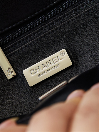 Chanel Evening Bag Sequins & Silver-Tone Metal Black and White AS4297