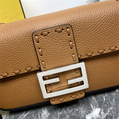 Fen.di Baguette MiniSelleria bag with 309 hand-sewn topstitches